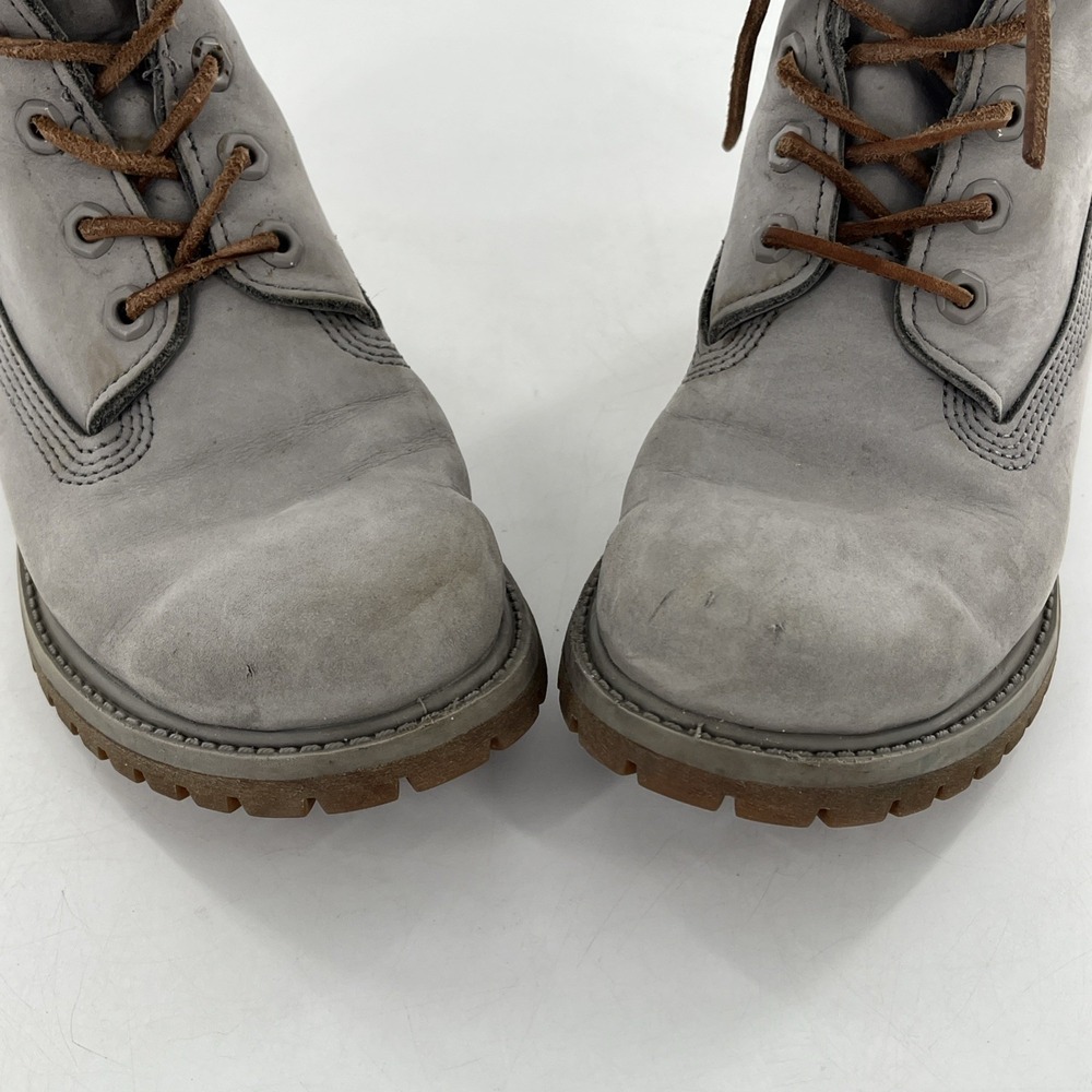 Timberland Premium 6"  Womens Boot 7.5 M Grey Silver Rose Gold Metallic - Picture 11 of 16